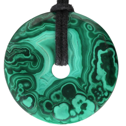 Pendentif donut malachite - en,