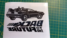 Sticker autocollant Retour Vers Le Futur transparent Collage Intérieur Vitre 