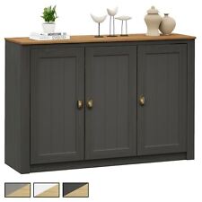 Buffet 3 portes en pin massif dim 130x88x41 cm bahut style classique