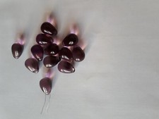 12  PAMPILLES GOUTTES   POUR LUSTRE COULEUR MAUVE HAUTEUR 2 CM