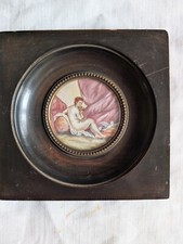 Nue aux colombes miniature 19ème s d’après Boucher