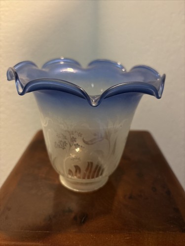 Tulipe verre bleue - verre,