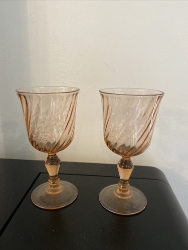 Verres pied orange - verres,