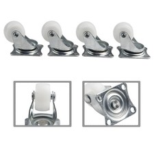 Poussette pivotante pièces 250G 4/12 pièces roulements roues blanc/argent