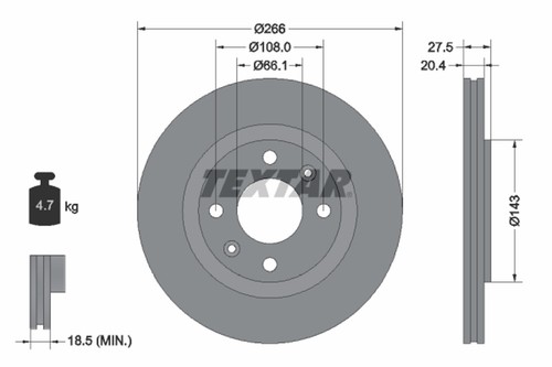 Disque frein fiat p - disque,