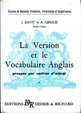 La version et le vocabulaire anglais - A. J.; Giroud - V1639998