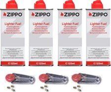 4 Origineaux Zippo Essence + 3