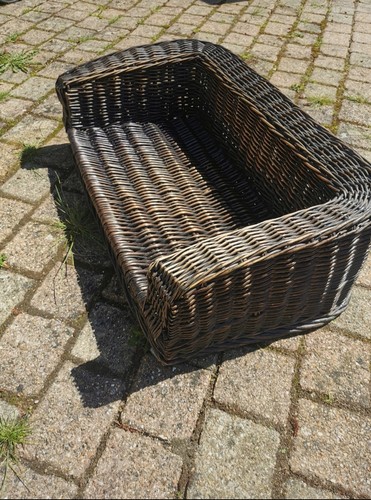 Panier osier marron foncé - marron,