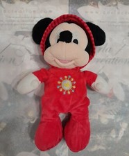 D1 /Doudou Simba Toys Peluche Mickey En Pyjama A Capuche Rouge Disney