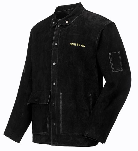 Veste soudage cuir noir - veste, en