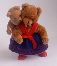 Rare Ancienne Figurine Jouet Ours Feutrine 1960 Teddy Bear Steiff Ourson Vintage