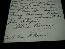 Helene VACARESCO - lettre
