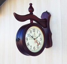 Grande horloge murale double