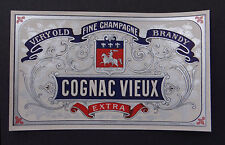Ancienne étiquette COGNAC VIEUX EXTRA fine champagne brandy french label