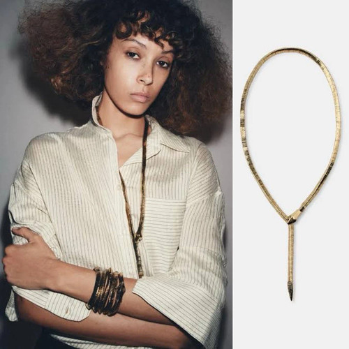 Zara collier pièces imprimé - zara,