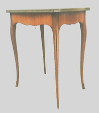 petite table d'appoint acajou dessus marbre brèche galerie bronze  . XX siècle. 