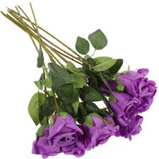  10 Pcs Fleur Artificiel Rose Artificielles Fleurs Fausse De Bouquet Fausses