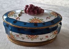 Bonbonnière porcelaine de Sèvres bleu Pompadour voir les 8 photos