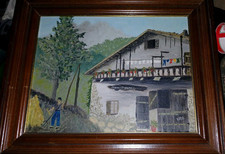 Tableau Huile sur toile Vieille ferme du Pays Basque