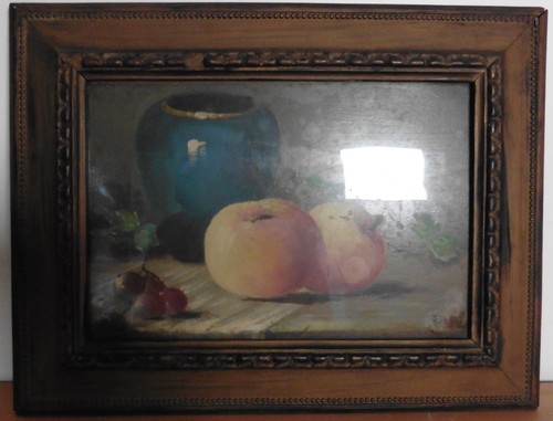 Nature morte huile panneau - nature,