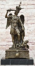 Statue Saint Michel Archange Protecteur 15" De Haut En Fonte Religieuse