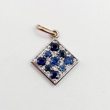 Pendentif art deco or blanc