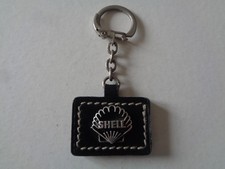 ANCIEN PORTE CLE SUR CUIR COQUILLE SHELL AUTOMOBILE STATION E. ALARD OMONVILLE