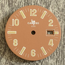 NEUF STOCK CADRAN MONTRE MARRON LIP MODELE CALIPSO 200 @ LIP DIAL @ WATCH NOS