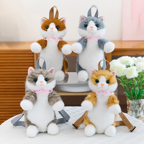Sac dos chat peluche - dos,