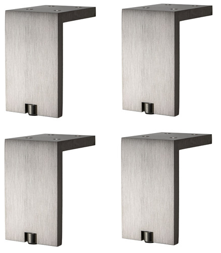 Pied meuble argent mat - pied,