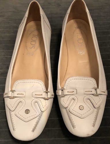 Tod white leather - tod's, loafers
