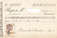VIEUX PAPIER FISCAUX SUR