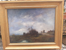  Tableau  paysage aux moulins