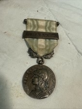 MEDAILLE COLONIALE ARGENT AGRAFE MAROC