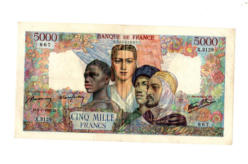 France billet 5000 francs - france,