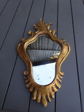 Miroir cadre bois Doré, style rocaille/Louis XV
