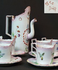 AA 1830 rare service café saint clément tasse cafetière verseuse pot 17 pièces