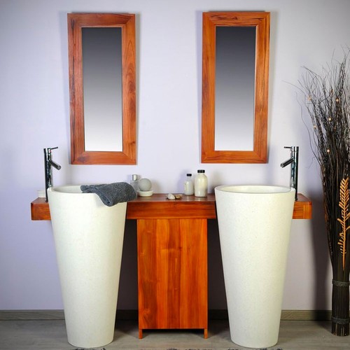 Ensemble salle bain teck - de,