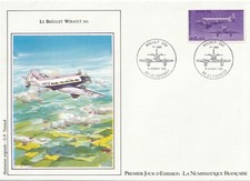 Enveloppe GF 1er jour 1986 Numismatique Aviation Le Bréguet Wibault 283