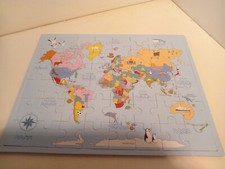 Le tour du monde Puzzle Mappemonde en bois comme neuf
