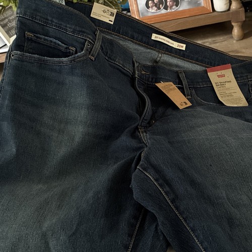 Levi blue straight skinny - blue,