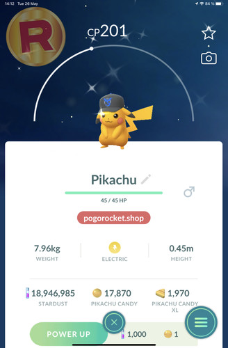 Shiny pikachu team mystic hat - pikachu,