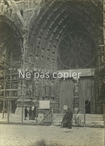 Reims 1926 cathédrale chaise - cathédrale,