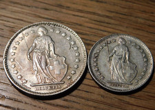 LOT MONNAIE 1 FRANCS SUISSE