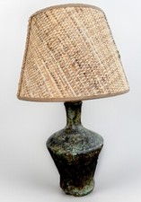 Lampe vintage années 50 en céramique signée.