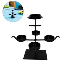  Porte-bougie chauffe-plat : Support pilier en fer forgé pour décoration