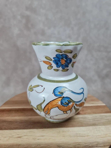 Vase faïence peint la - en,