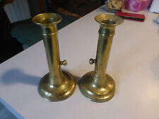 paire ancien bougeoir  à poussoir en laiton  Fonctionnels
