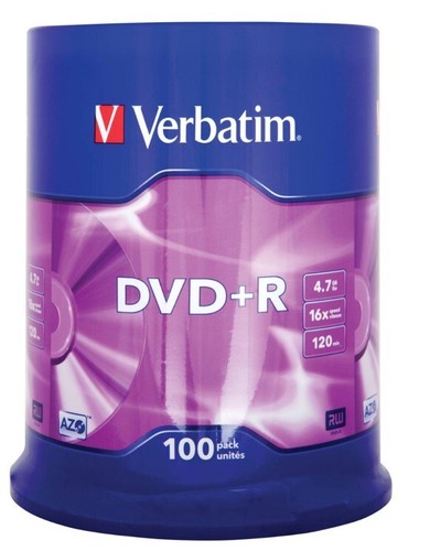 Pack 100 dvd verbatim - pack,