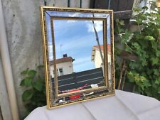 Joli Glace miroir en bois doré décor parclose  rétro/Old miroir/vintage 48x40